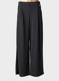 Pantalon droit tissage crêpe taille normale noir LOLA CASADEMUNT femme