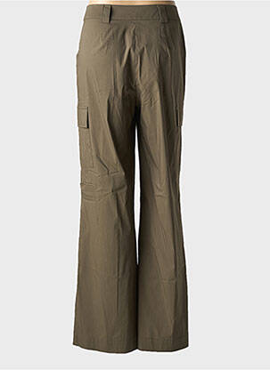 Pantalon droit stretch taille normale vert EVA KAYAN femme