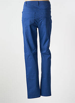 Pantalon slim tissage popeline taille normale bleu PAUSE CAFE femme