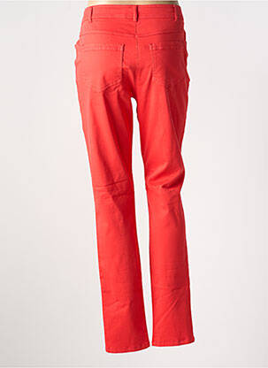 Pantalon slim tissage popeline taille normale rouge PAUSE CAFE femme