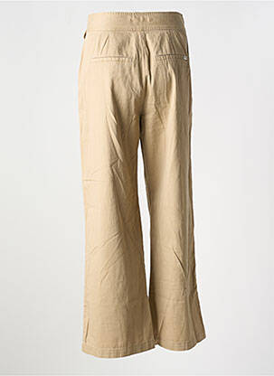 Pantalon large fermeture zippée sous rabat boutonné taille normale beige GARCIA femme