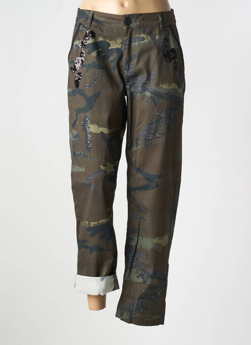 Pantalon droit vert EVA KAYAN pour femme