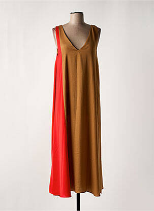 Robe longue sans manche sans manche marron LOLA CASADEMUNT femme