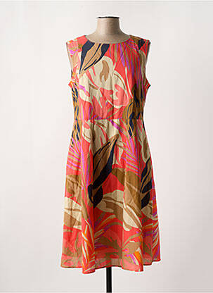 Robe mi-longue imprimé fantaisie sans manche rouge BETTY BARCLAY femme