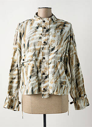 Veste casual col rond beige EVA KAYAN femme