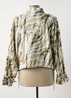 Veste casual col rond beige EVA KAYAN femme