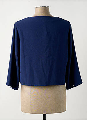 Gilet manches longues manches 3/4 bleu PAUSE CAFE femme