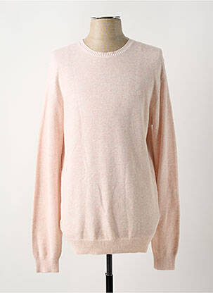 Pull col rond manches longues rose FELLOWS homme
