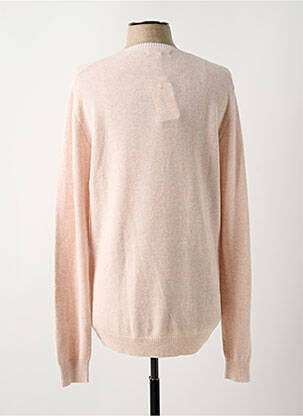 Pull col rond manches longues rose FELLOWS homme
