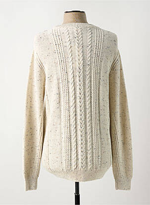 Pull col rond manches longues beige GARCIA homme