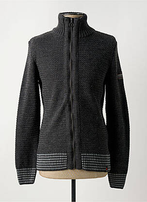 Veste casual col col montant gris TIMEZONE homme