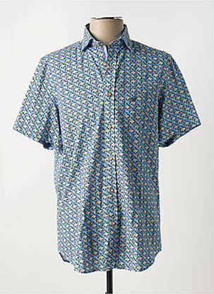 Chemise manches courtes imprimé fantaisie bleu FELLOWS UNITED homme