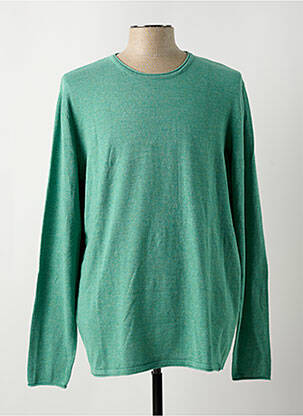 Pull col rond manches longues vert GARCIA homme
