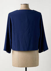 Gilet manches longues bleu PAUSE CAFE pour femme seconde vue