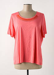 T-shirt orange PAUSE CAFE pour femme seconde vue