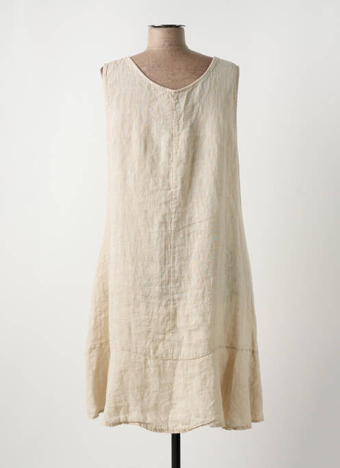 Robe mi-longue sans manche sans manche beige TALIA BENSON femme