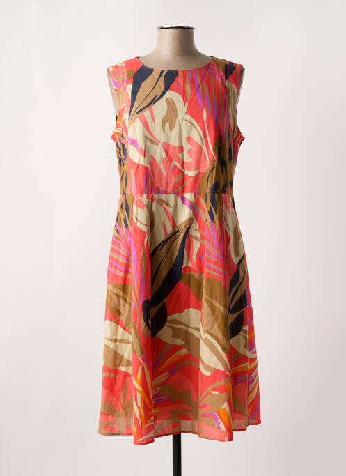 Robe mi-longue imprimé fantaisie sans manche rouge BETTY BARCLAY femme