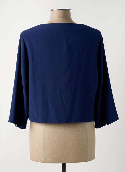 Gilet manches longues bleu PAUSE CAFE pour femme