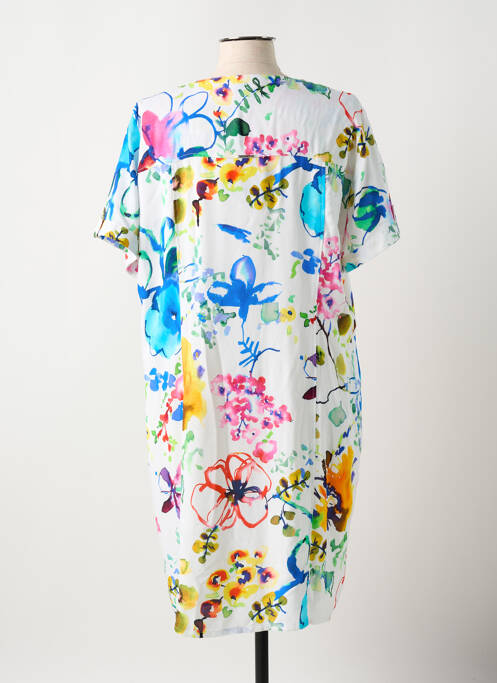 Robe mi-longue blanc PAUSE CAFE pour femme