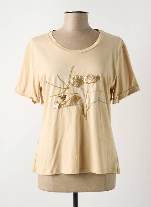 T-shirt beige EVA KAYAN pour femme