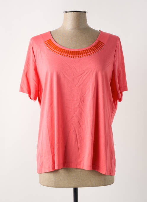 T-shirt orange PAUSE CAFE pour femme