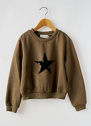 Sweat-shirt manches longues manches longues vert MOLLY BRACKEN fille