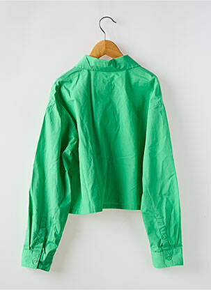 Chemise manches longues coupe droite vert GARCIA garçon
