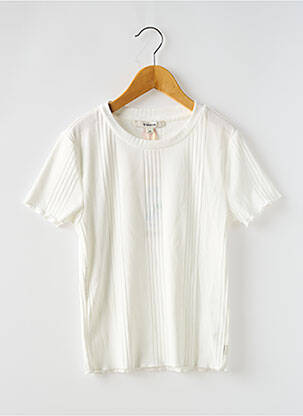 T-shirt coupe cintrée manches courtes blanc GARCIA fille