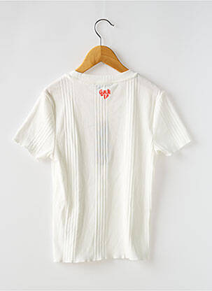 T-shirt coupe cintrée manches courtes blanc GARCIA fille