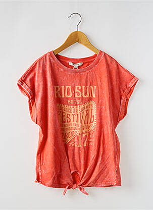 T-shirt coupe droite manches courtes orange GARCIA fille