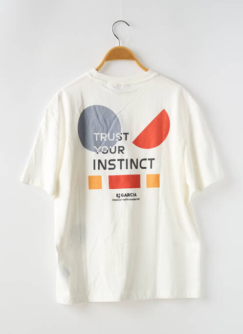 T-shirt coupe droite manches courtes blanc GARCIA garcon