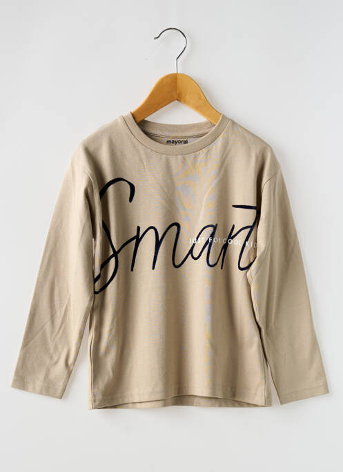 T-shirt beige MAYORAL pour garçon