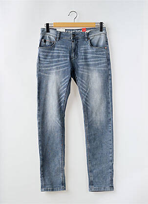 Jeans coupe slim stretch taille normale bleu TIMEZONE homme
