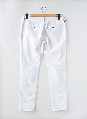 Pantalon chino tissage popeline taille normale blanc REIKO femme