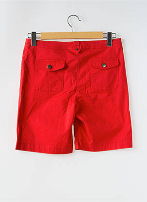 Bermuda coupe droite rouge FELINO femme
