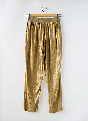 Pantalon droit taille élastique taille normale or EVA KAYAN femme