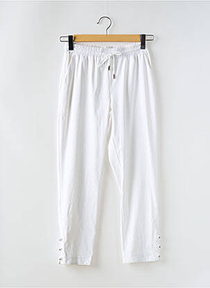 Pantalon droit stretch taille normale blanc PAUSE CAFE femme