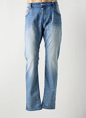 Jeans coupe droite stretch taille normale bleu TIMEZONE homme