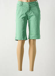 Bermuda tissage popeline taille normale vert TIMEZONE femme
