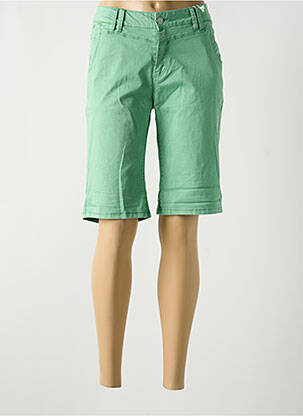 Bermuda tissage popeline taille normale vert TIMEZONE femme