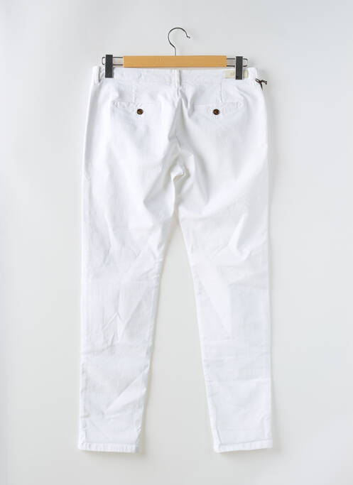 Pantalon chino tissage popeline taille normale blanc REIKO femme
