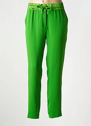 Pantalon slim taille élastique vert EVA KAYAN femme