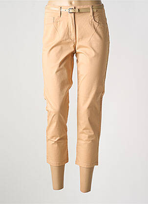 Pantalon 7/8 fermeture zippée sous rabat boutonné beige BETTY BARCLAY femme