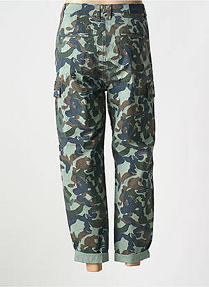 Pantalon 7/8 fermeture zippée sous rabat boutonné vert FREEMAN T.PORTER femme