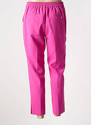 Pantalon 7/8 fermeture zippée sous rabat avec crochet rose LOLA CASADEMUNT femme