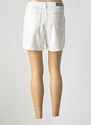Short fermeture zippée sous rabat boutonné blanc LPB femme