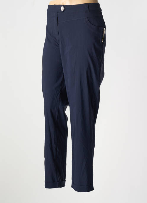 Pantalon droit bleu EVA KAYAN pour femme