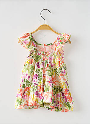 Robe courte imprimé fantaisie sans manche vert MAYORAL fille