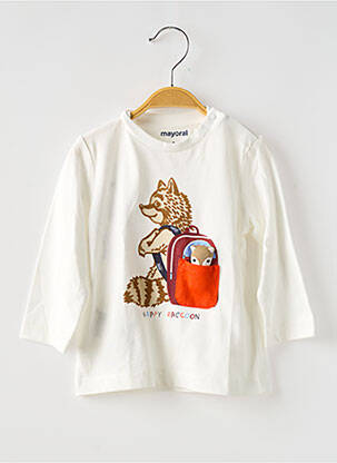 T-shirt manches longues manches longues blanc MAYORAL garçon