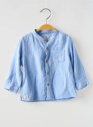 Chemise manches longues coupe droite bleu MAYORAL garcon